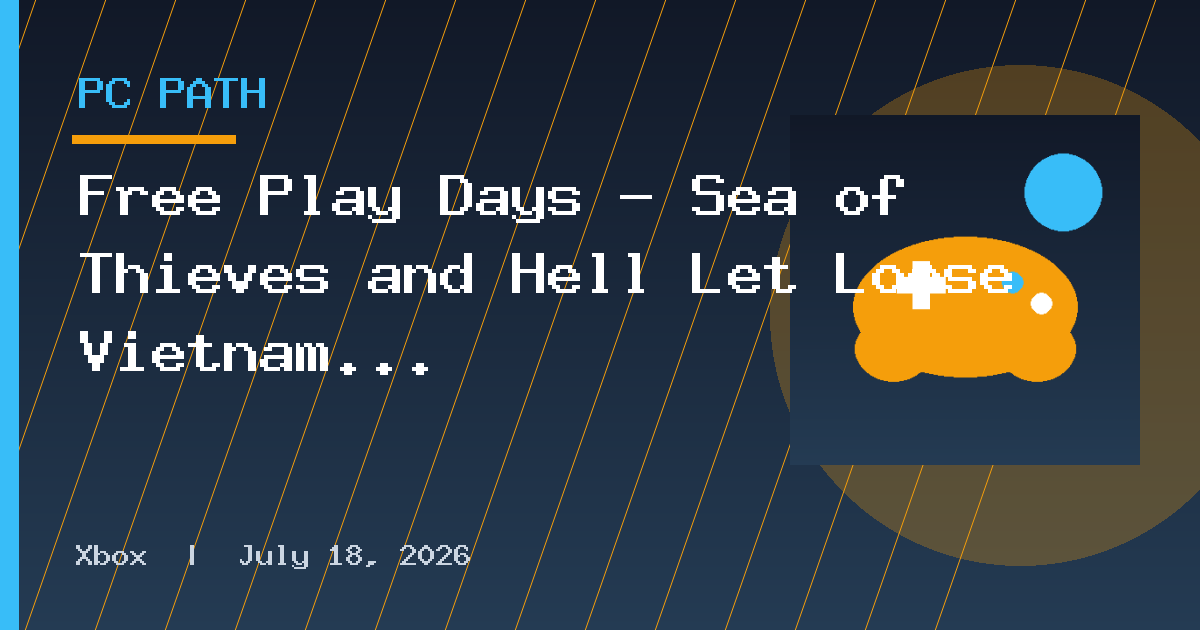 Free Play Days – Sea of Thieves and Hell Let Loose Vietnam